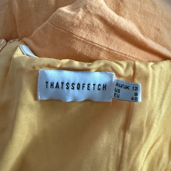 That’s so Fetch strapless Orange Bodycon Dress Size 8 - Picture 3 of 3